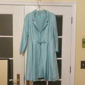 Vintage Alfred Werber Robin's Egg Blue Suit-Dress